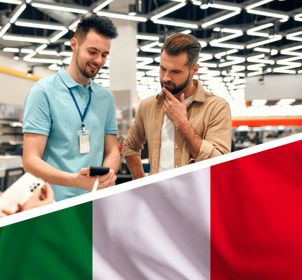 italien vente en boutique